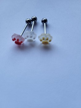 Paw print body piercings