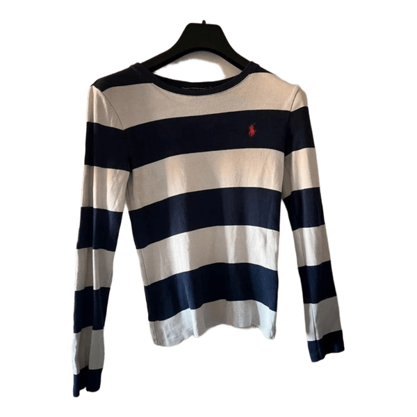 Striped long-sleeved top