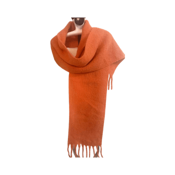 Orange wool scarf