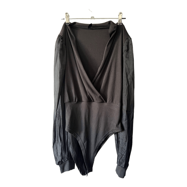 Black long sleeve bodysuit