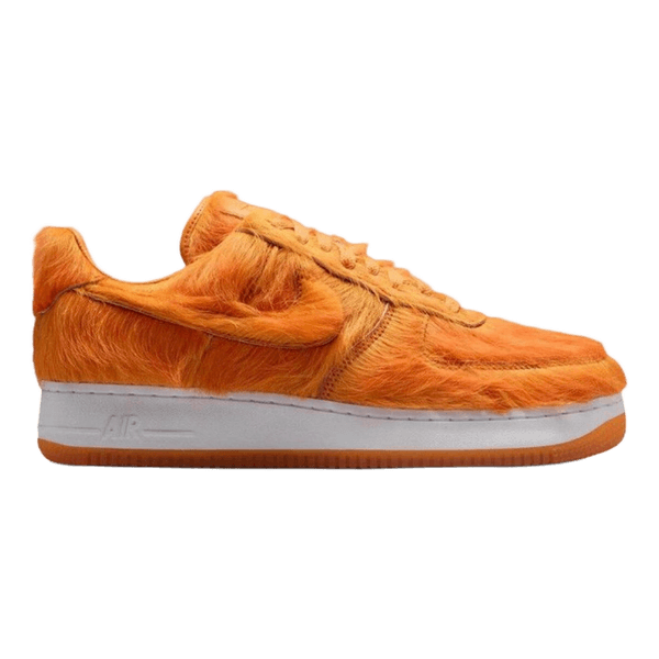 Orange fluffy sneakers
