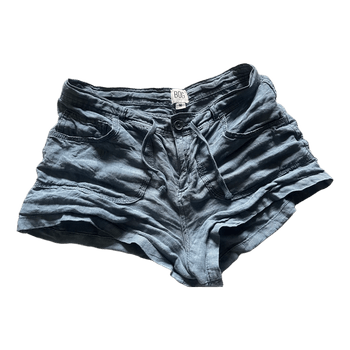 Blue linen shorts