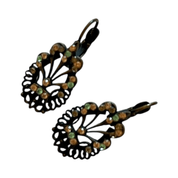 Brown vintage drop earrings