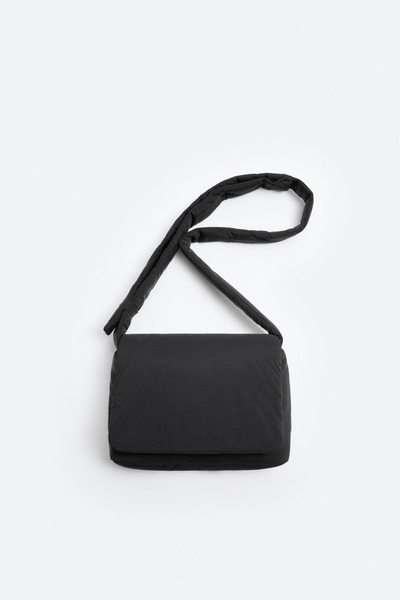 Flap nylon shoulder bag