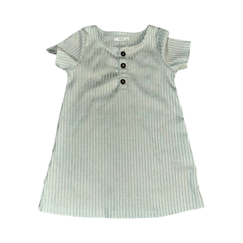 Light blue ribbed button-up dress