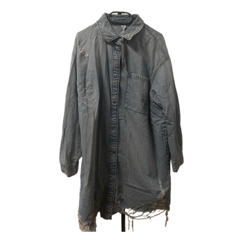 Blue denim shirt jacket
