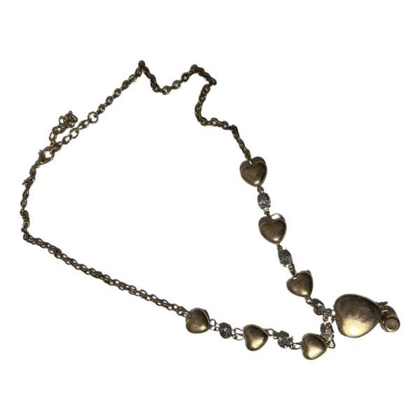 Gold heart pendant necklace