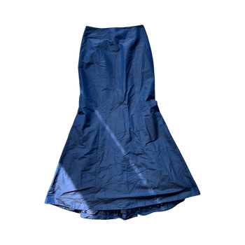Navy silk mermaid skirt