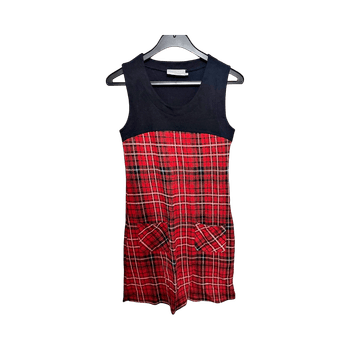Red plaid dress