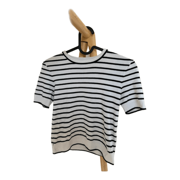 Stribetstrikket top