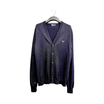 Fred Perry Black merino wool cardigan