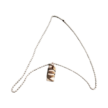 Silver tube pendant