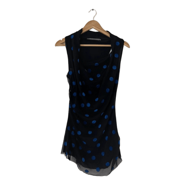 Black polka dot top S/36