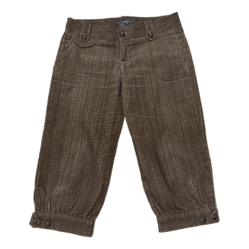 Brown corduroy cropped trousers