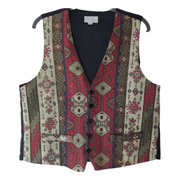 Red patterned vest