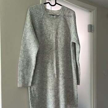 Grey cardigan dress