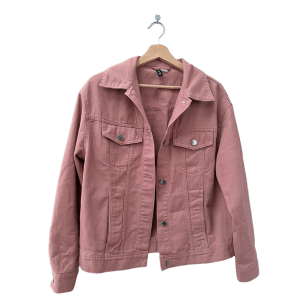 Pink denim jakke