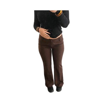 Brown flared pants