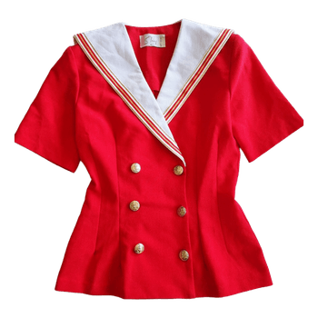 Vintage red sailor style summer jacket
