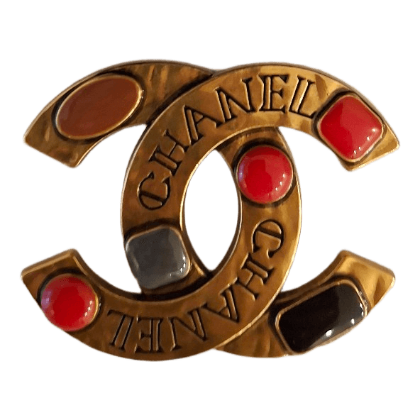 Chanel gold tone brooch