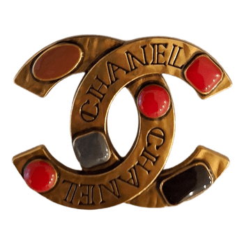 Chanel gold tone brooch