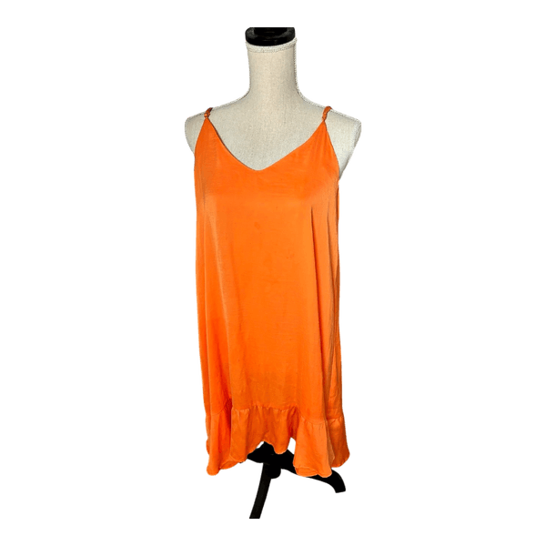 BikBok orange slip dress