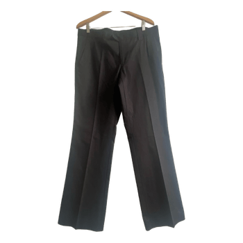 NEW J.Lindeberg Stockholm Black Cotton Trousers W36 Heavyweight Wide Leg Pants