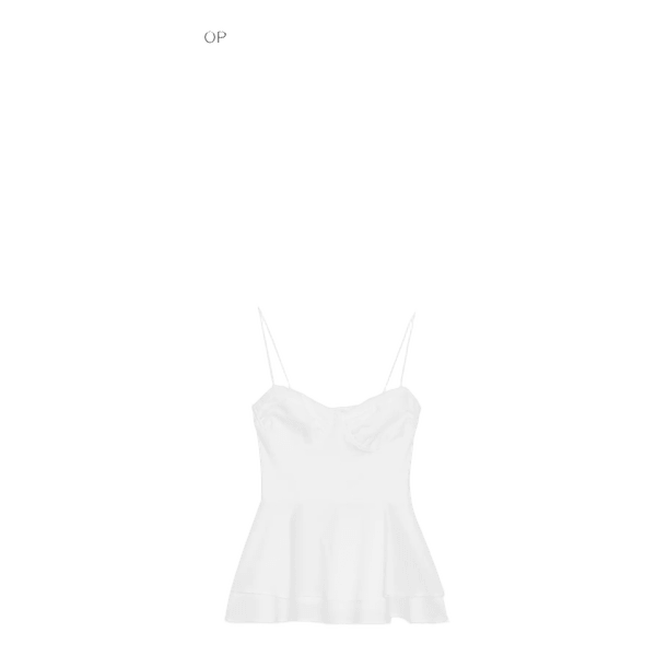 Valkoinen peplum-toppi