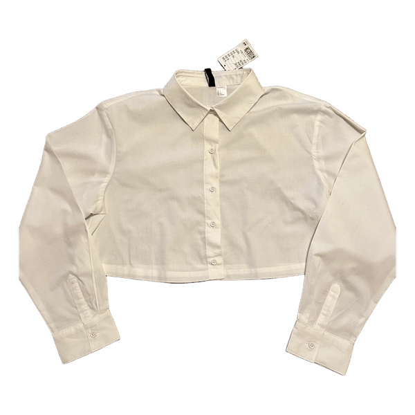 H&M White cropped shirt size S