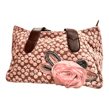 Floral embellished tote bag