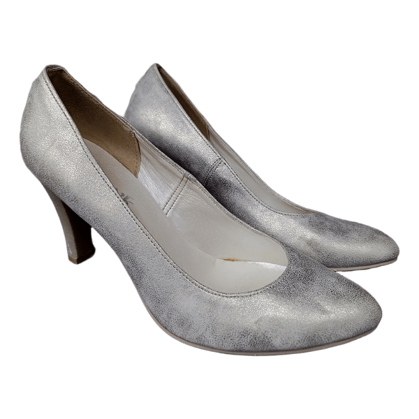 Silver metallic pumps Sławk (Poland) size 39