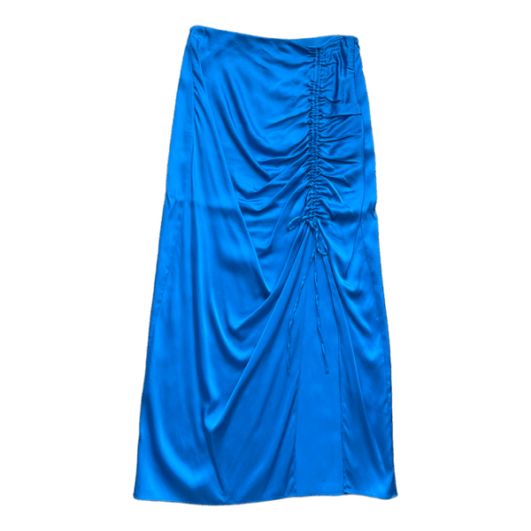 Massimo Dutti blue midi skirt