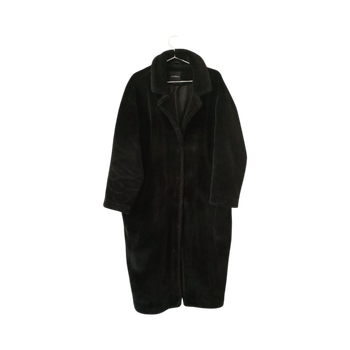 Musta pitkä tekoturkki 