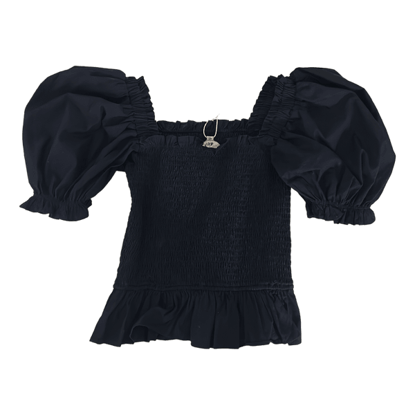 Boii navy top med pufærmer