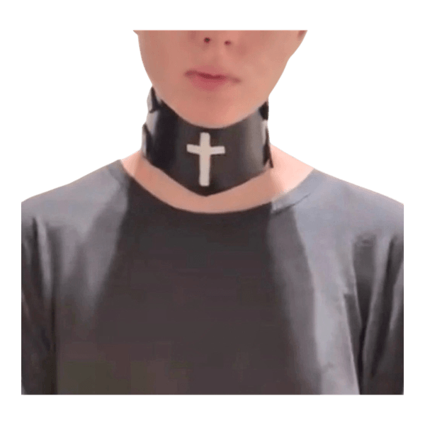 Black leather choker