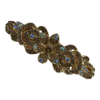 Gold crystal hair clip