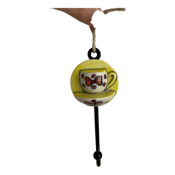Ceramic tea cup hook