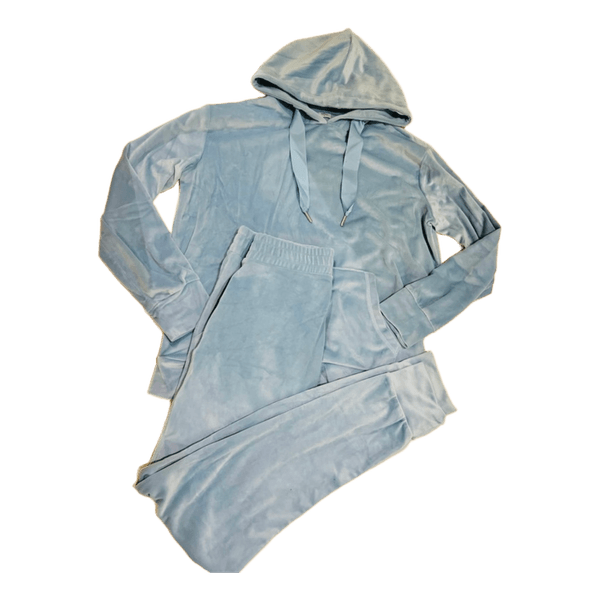 Blue velvet tracksuit set