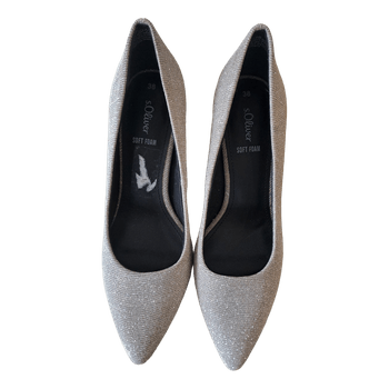 s.Oliver silver pumps