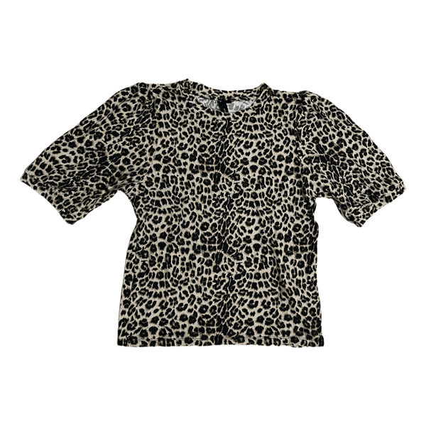 T-shirt med leopardprint