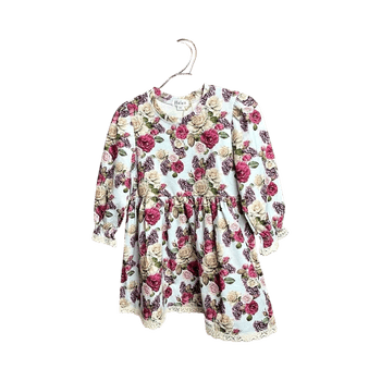 Käsintehty kukkamekko 98/104