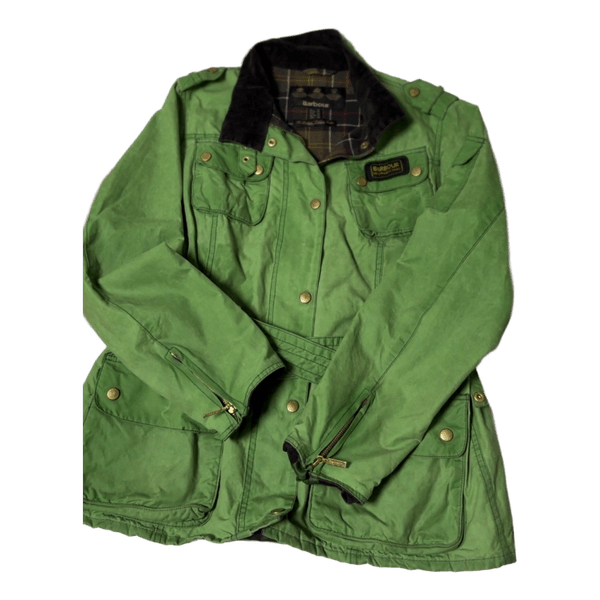 Vintage Barbour International Summer Wax Jacket Rare Apple Green Size EU 44
