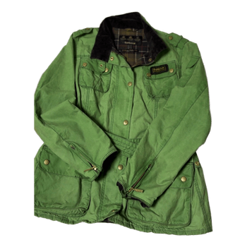 Vintage Barbour International Summer Wax Jacket Rare Apple Green Size EU 44