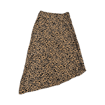 Leopard print midi skirt