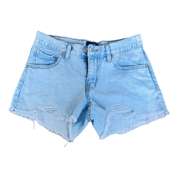Light blue denim shorts
