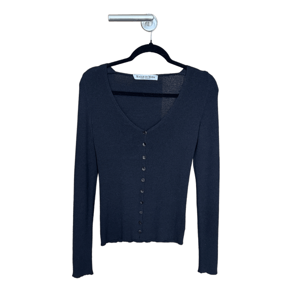 Black button-up cardigan