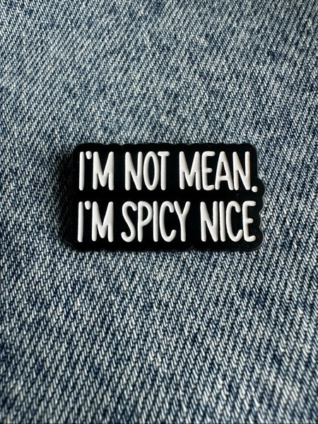 Slogan metal pin