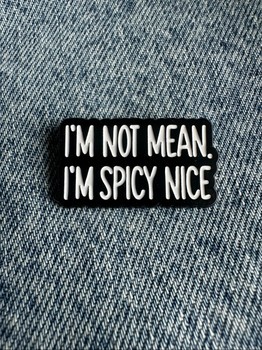 Slogan metal pin