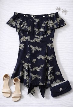 SmartandJoy navy floral dress
