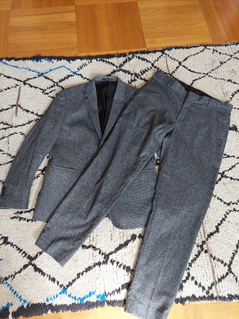 Cos harmaa villakangaspuku